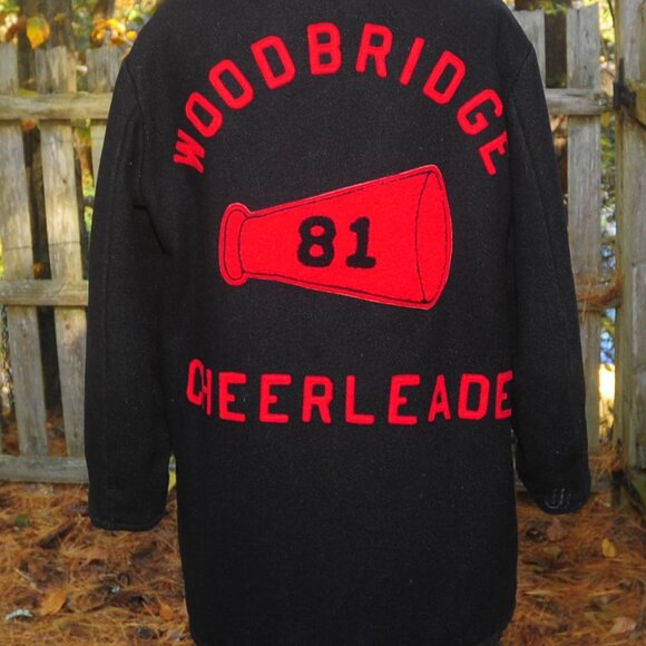 VTG 1981 Varsity Cheerleader Wool Letterman Jacket Woodbridge Quilt Lined M/L - Picture 9 of 14